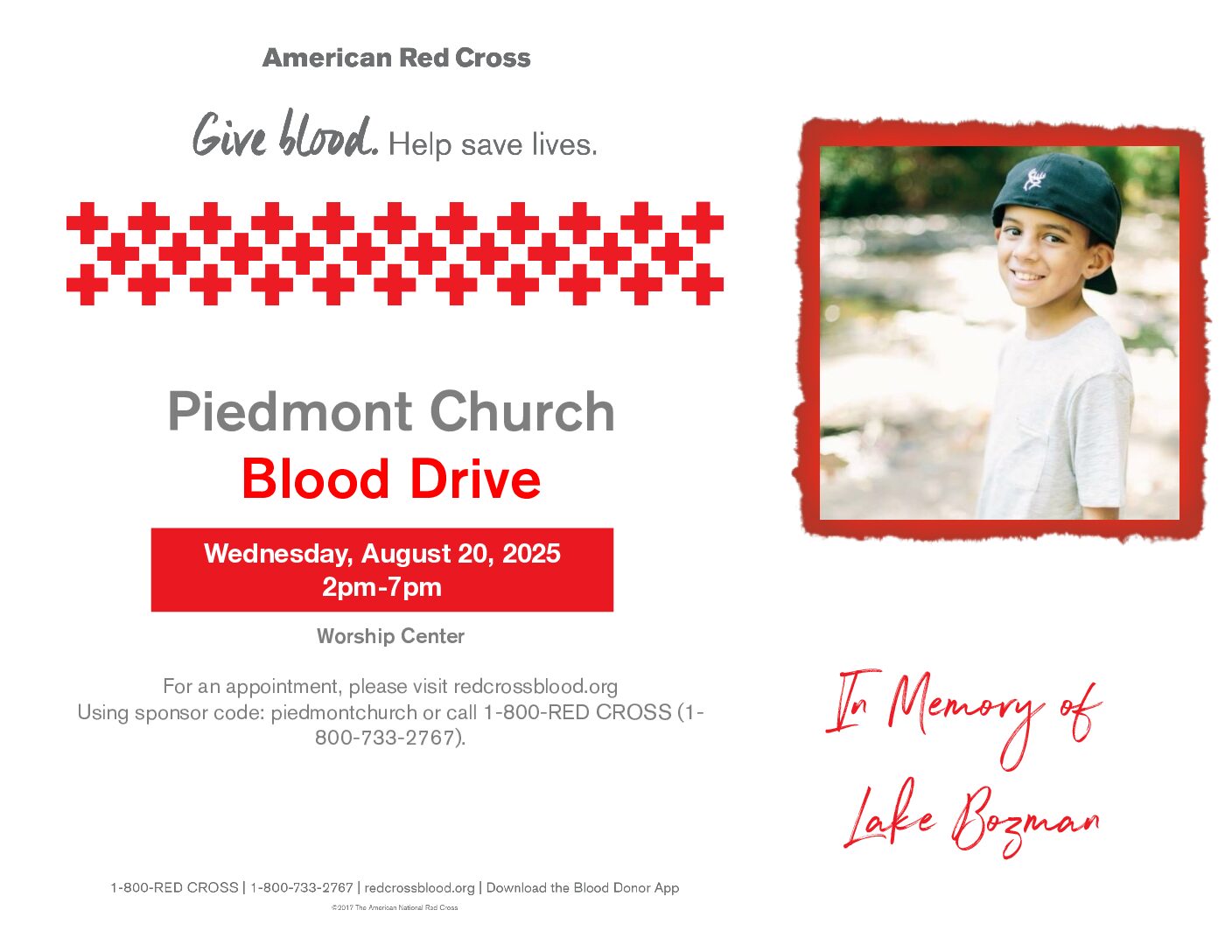 American Red Cross - Blood Drive in Memory of Lake Bozman