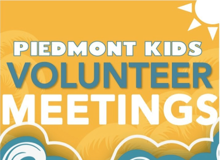 Piedmont Kids Volunteer Meeting